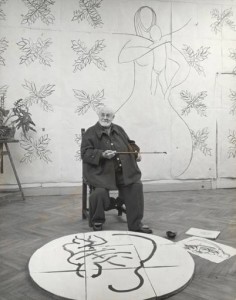 FRANCE. August, 1949. Henri Matisse in his studio.